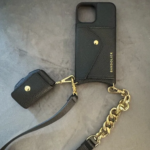 Bandolier Black and Gold Phone Case with Classic Elegance - Picture 2 of 4